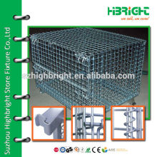 zinc plated wire nesting warehouse storage container